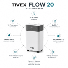 Осушувач повітря Tivex Flow 20 з іонізатором та Wi-Fi, фото 2