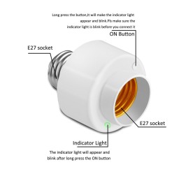 Смарт Wi-Fi Розумний цоколь E27 для контролю світлом дистанційно, фото 2