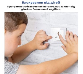 Умная настенная Wi-Fi розетка Tuya Maxton MX-03DGN (защита от детей)