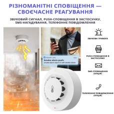 Wi-Fi датчик диму з температурою та вологістю Maxton MX-228WT-S, фото 9 Wi-Fi датчик диму з температурою та вологістю Maxton MX-228WT-S, фото 9