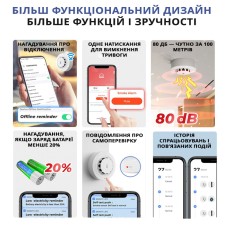Wi-Fi датчик диму з температурою та вологістю Maxton MX-228WT-S, фото 6 Wi-Fi датчик диму з температурою та вологістю Maxton MX-228WT-S, фото 6
