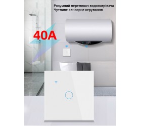 Мощный сенсорный Wi-Fi выключатель 40 A для бойлера Tuya Maxton MX-DS-101DWN