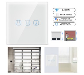 Сенсорный Wi-Fi выключатель штор/жалюзи Tuya Maxton MX-DS-151 (открыть-cтоп-закрыть)