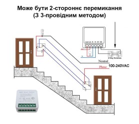 Мини Wi-Fi релейный модуль 16 А с 2-way управлением Maxton MX-DS112C