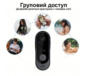 Умный видеозвонок Wi-Fi Tuya Maxton MX-M9 (125° Full HD, PIR-датчик)