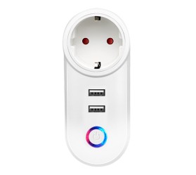Умная Wi-Fi розетка EU + 2?USB Maxton MX-PA8B-EU