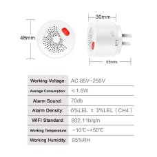 Wi-Fi датчик витоку газу (метан/LPG) Maxton MX-RQ400A, фото 3 Wi-Fi датчик витоку газу (метан/LPG) Maxton MX-RQ400A, фото 3