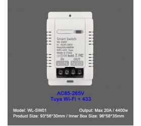 Мощный выключатель Wi-Fi 20 A Maxton MX-SW01-20