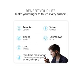 Умный Wi-Fi выключатель DIN-рельсовый 63 A Tuya Maxton MX-TO-Q-SY1