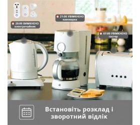 Умная Wi-Fi розетка EU-типа со счетчиком энергии Maxton MX-TP22A