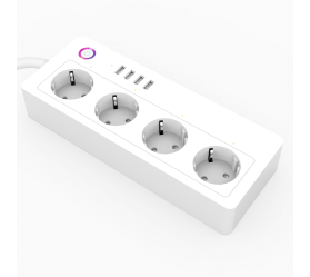 Умный удлинитель Wi-Fi 4 розетки + 4 USB Maxton MX-XS-A26 (Tuya, 16 A)