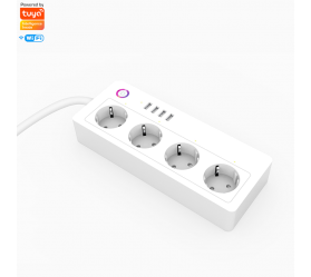 Умный удлинитель Wi-Fi 4 розетки + 4 USB Maxton MX-XS-A26 (Tuya, 16 A)