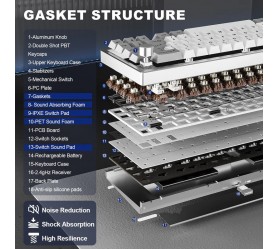 Механічна клавіатура YUNZII AL68 Silver / Milk V2 Linear Switch, фото 15 Механічна клавіатура YUNZII AL68 Silver / Milk V2 Linear Switch, фото 15