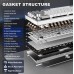 Механічна клавіатура YUNZII AL68 Silver / Milk V2 Linear Switch, фото 15