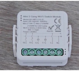 Двухканальное мини-реле Wi-Fi (скрытый монтаж) Maxton MX-QS-WIFI-D04-2C